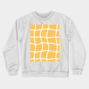 Yellow bright summer grid Crewneck Sweatshirt